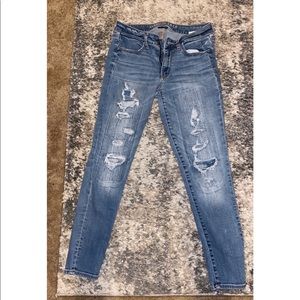 American Eagle jegging jeans, low rise, size 8 short.